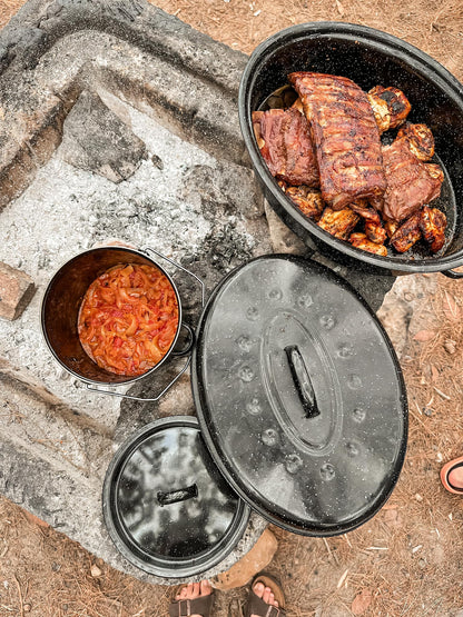 Ovale Auflaufform zum Kochen im Ofen/im Freien