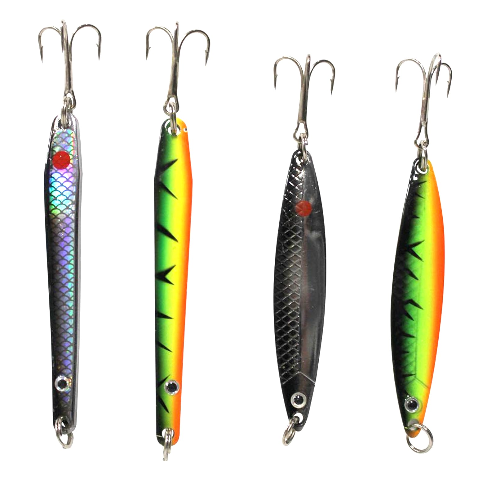 Assorted Fishing Lures with Barbed Treble Hooks for Sea Fishing