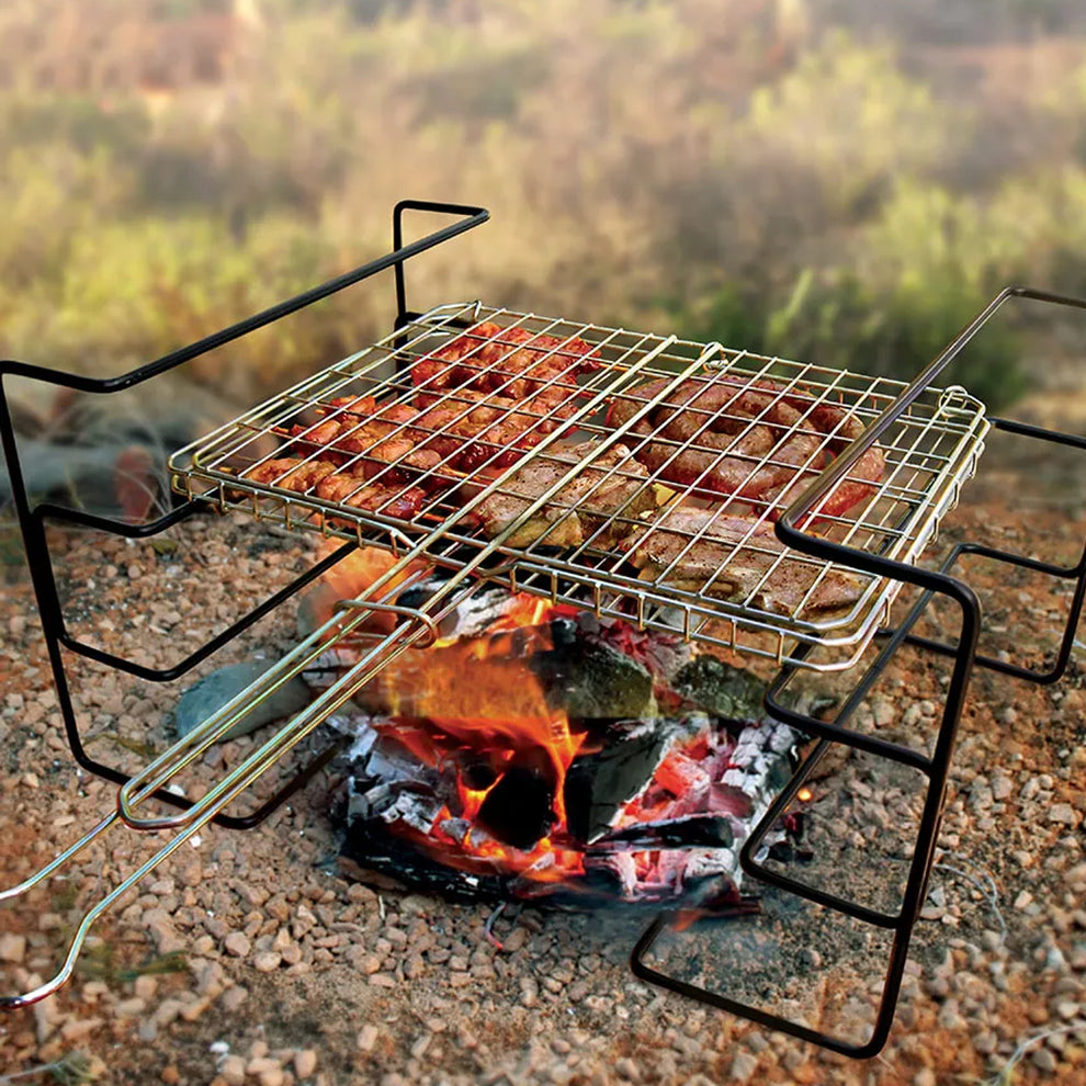 Multi Level Braai Grid Stand | BBQ Outdoor Cooking | Fits All Grids