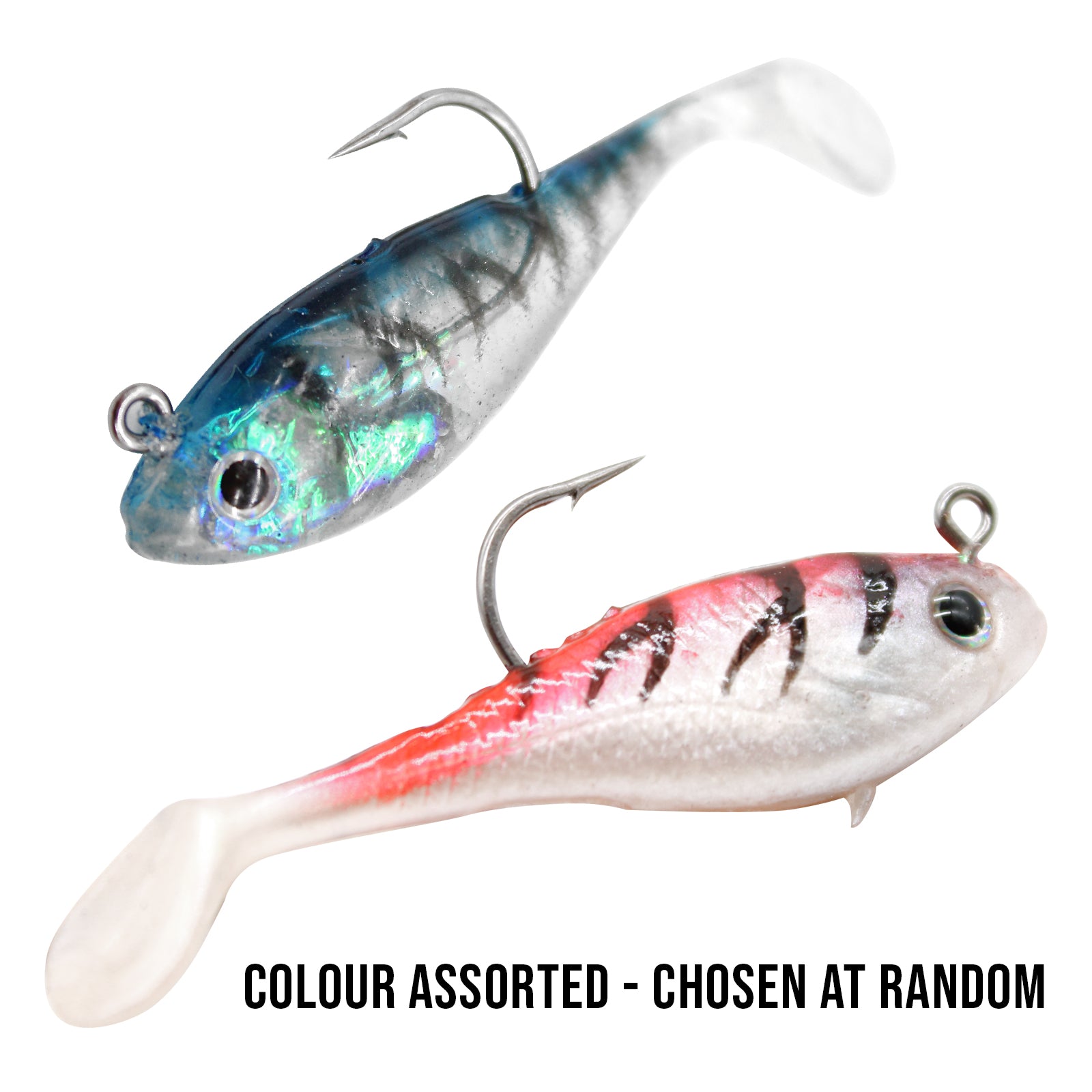 5cm Shad Fishing Lure With Barbed Hook | Euro Slotted Soft Bait Tackle