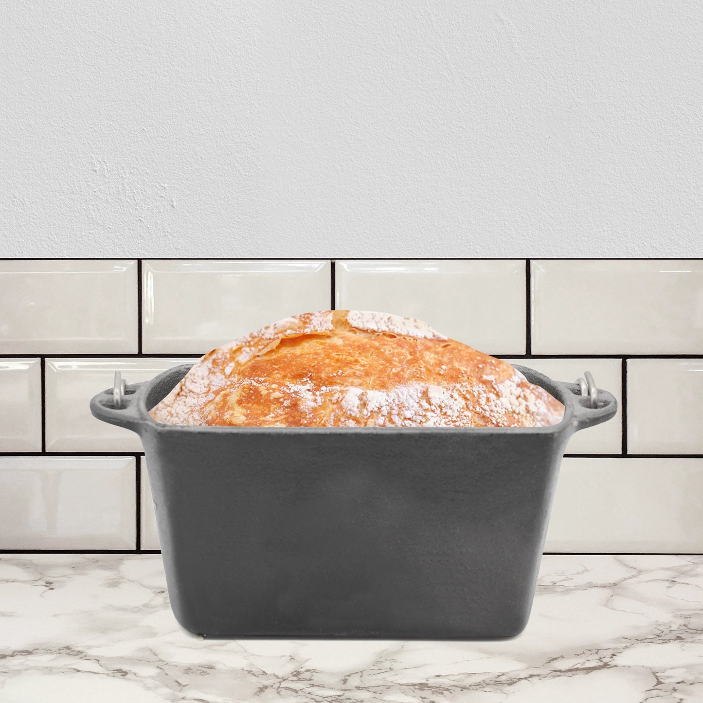 Cast Iron Bread Making Pot with Lid & Handle